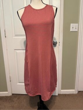 Title Nine Sleeveless Red Striped Knit Dress